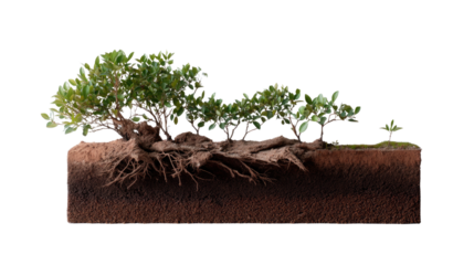 Healthy Root System: The intricate roots of a thriving plant, showcasing the hidden network vital to its health, anchored in fertile soil, represents the foundation of nature's growth.