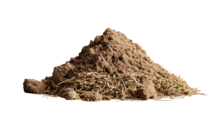 Earth Pile: a photorealistic image of a small pile of earth. capturing the texture and natural colors of the earth