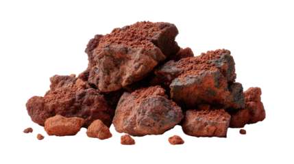 Volcanic Rock Texture: An assortment of jagged, textured volcanic rocks in shades of reddish-brown, showcasing the raw, rugged beauty of geological formations.