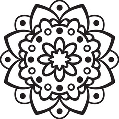 Black and White Mandala Design Collection