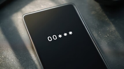 Cyber Hygiene is reflected in a smartphone close-up displaying a partially obscured sequence of numbers, symbolizing secure access and mindful password habits.