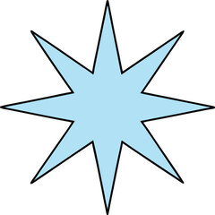 Obraz premium snow starburst icon on transparent background