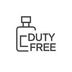Fototapeta premium Duty free icon for blogs, websites, clipart, airport, shopping, travel, retail, educational and awareness materials, presentations