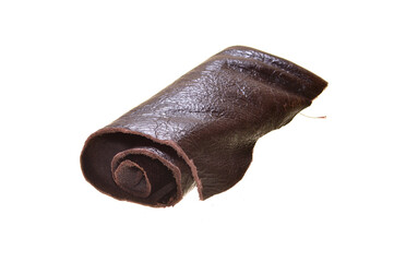 piece of leather isolated on white background