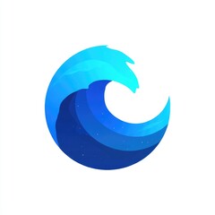 Abstract, stylized ocean wave graphic