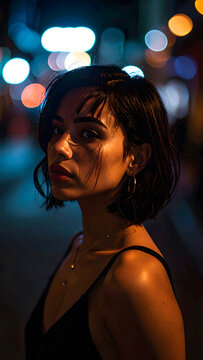 Portrait of a Woman with Intense Expression 