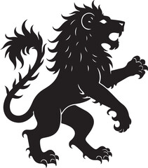 Royal Heraldic Lion Crest Silhouette Bundle