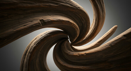 Stunning twisted wood sculpture for artistic expression and natural beauty in design concepts