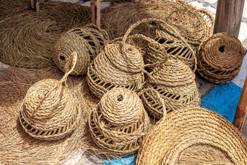 View of a street in Hergla, a village in central Tunisia