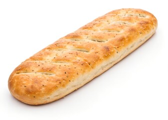 Rustic Afghan Barbari Bread isolated on a white background
