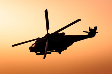 military helicopter silhouette © Kevin