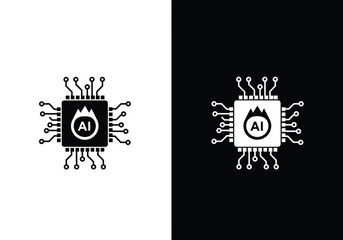 Illustration of a computer chip with the letters 