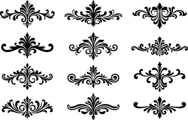 Ornamental Vintage Flourish Vector Design Elements Set" bundle 
