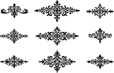 Ornamental Vintage Flourish Vector Design Elements Set" bundle 