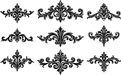 Ornamental Vintage Flourish Vector Design Elements Set" bundle 