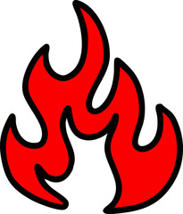 red burn fire cartoon element