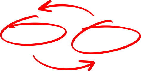 two highlight stroke with arrow lines