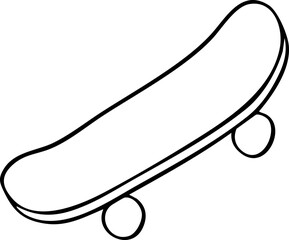 hand drawn skateboard on white © santi