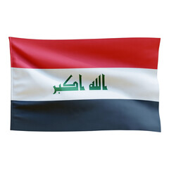 Naklejka premium Iraq Flag on transparent background png