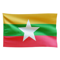 Myanmar Flag on transparent background png