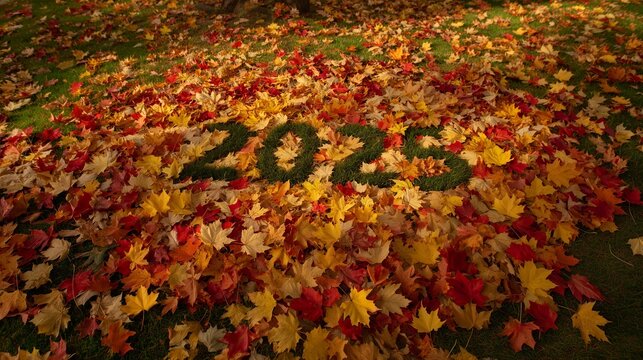 Fallen leaves series : Ginkgo and Maple Leaves Welcoming 2025