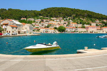 Pucisca bay on the northern coast of Brac island. Croatia