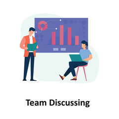 Team Discussing  Vector illustration which can easily modify or edit