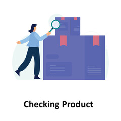 Checking Product Vector illustration which can easily modify or edit