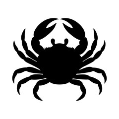 Crab silhouette walking sideways with raised claws sea animal vector perfect for marine and ocean themes