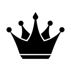 Crown silhouette icon for royal and luxury flat symbol vector perfect for elegance and fashion content