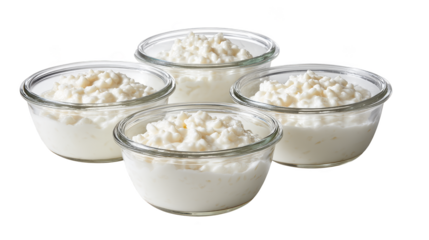 Four small empty glass jars, a versatile storage solution for kitchen and home organization.