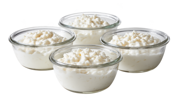 Four small empty glass jars, a versatile storage solution for kitchen and home organization.