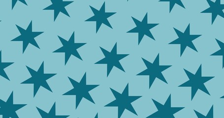 Repeating Star Pattern on Blue Background