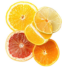 Citrus slices arranged in a vibrant display