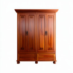 A wooden wardrobe with four drawers