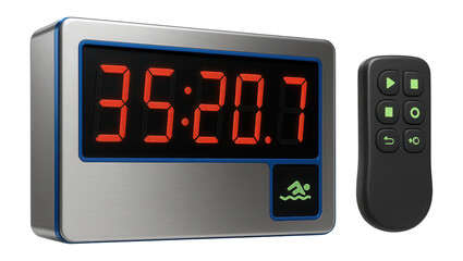Digital timer scoreboard with remote control for swimming competitions