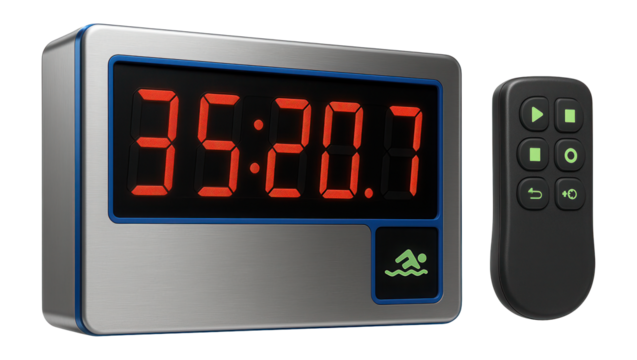 Digital timer scoreboard with remote control for swimming competitions
