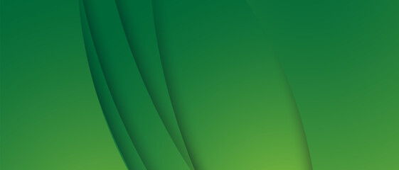green creative wave business banner background