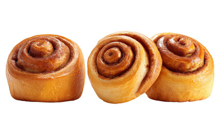 Fototapeta premium Three freshly baked bread rolls, a delicious addition to any meal freshly.