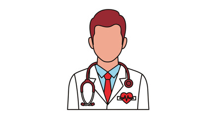 Fototapeta premium Professional Doctor Icon Healthcare Medical Illustration