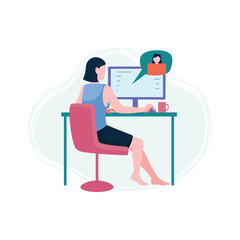 Online meeting Vector illustration which can easily modify or edit