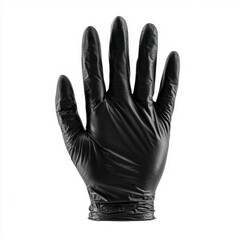 Black Glove on White Background