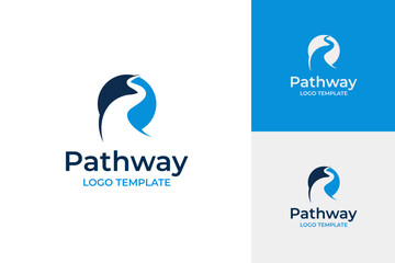 Pathway logo design template vector illustration idea