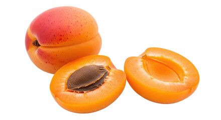 Isolated Apricot Halves