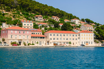 Pucisca town on the northern coast of Brac island. Croatia