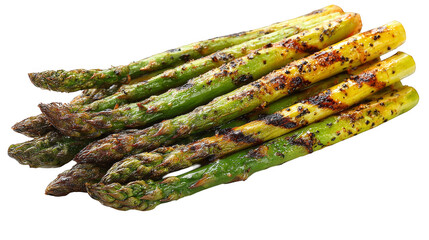Closeup of fresh green asparagus spears, a healthy and delicious spring vegetable.