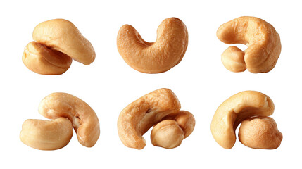 A perfect circle of assorted nuts, closeup view of healthy snack ingredients circle.