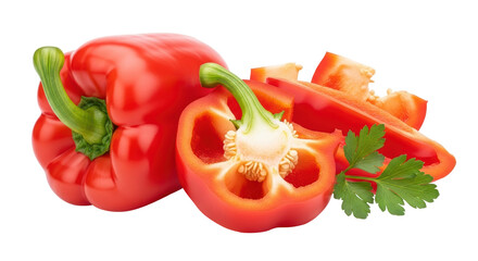 Isolated Red Bell Peppers