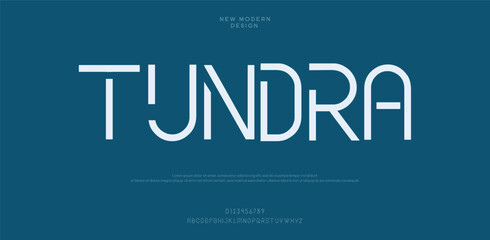 Obraz premium Tundra Minimal luxury font alphabet logo. Typography beauty fashion elegant minimalist serif italic fonts decorative wedding vintage retro logos. vector illustration