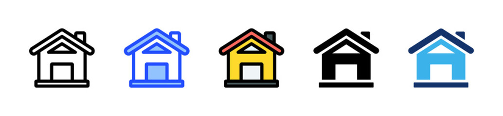 Home Icon Collection With Multiple Styles